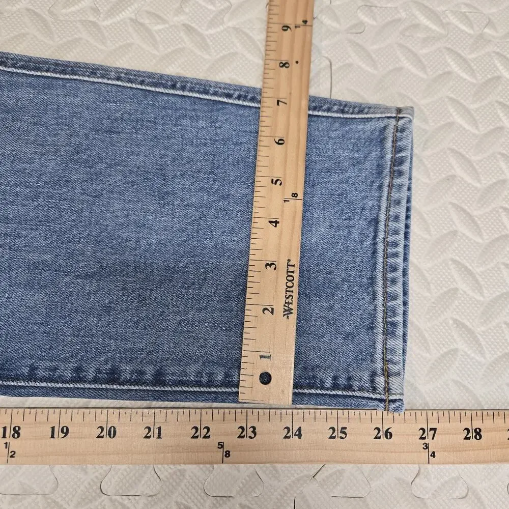 7 For All Mankind Jeans Womens 29 High Waist Cropped Straight Medium Wash Casual